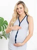 Umstandsshirt  Kati - Grau/marineblau
