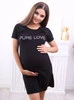 Umstandsshirt PURE LOVE - Schwarz