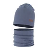 Herbst und Frühlingsset Jungen: Mütze und Schlauchschal Blau Frizer