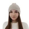 Herbst und Wintermütze Damen, hellbeige, mit Merinowolle und Kaschmir, Alineta