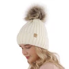 Wintermütze Damen mit Bommel Schwarz Europa