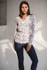 Milk Bar Umstands- und Stillbluse mit langen Ärmeln im Magnolienmuster