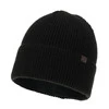 Wintermütze Herren, schwarz, mit Merinowolle, Korins