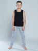 Jungen-T-Shirt mit breiten Trägern Tytus -  Schwarz