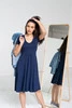  Mommy Chic Umstands- und Stillkleid, Marineblau