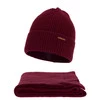 Winterset Damen: Mütze und Schal, Winter, bordeaux, mit Merinowolle, Seala