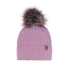 Wintermütze Damen mit Bommel Violett Loara