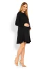  KLASSISCHES A-LINIEN-KLEID, schwarz