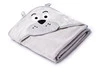 Baby Handtuch Grau Bär 100x100 cm - Sensillo