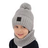 Winterset für Jungen: Mütze und Schlauchschal in Navy Blau Conan