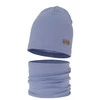 Herbst und Frühlingsset Jungen: Mütze und Schlauchschal Blau Frizer