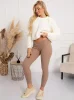 Gerippte Umstandsleggings Lisbona – Cappuccino