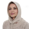 Balaclava für Damen, Winter, beige, mit Merinowolle, Elizabeth