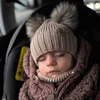 Winterset für Jungen: Mütze und Schlauchschal aus 100% extrafeiner Merinowolle in Cremefarben Konor