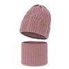 Winterset für Mädchen: Mütze und Schlauchschal in Rosa Rema