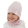 Herbst und Frühlingsset Mädchen baumwolle: Mütze und Schlauchschal, Rosa, Rumilla