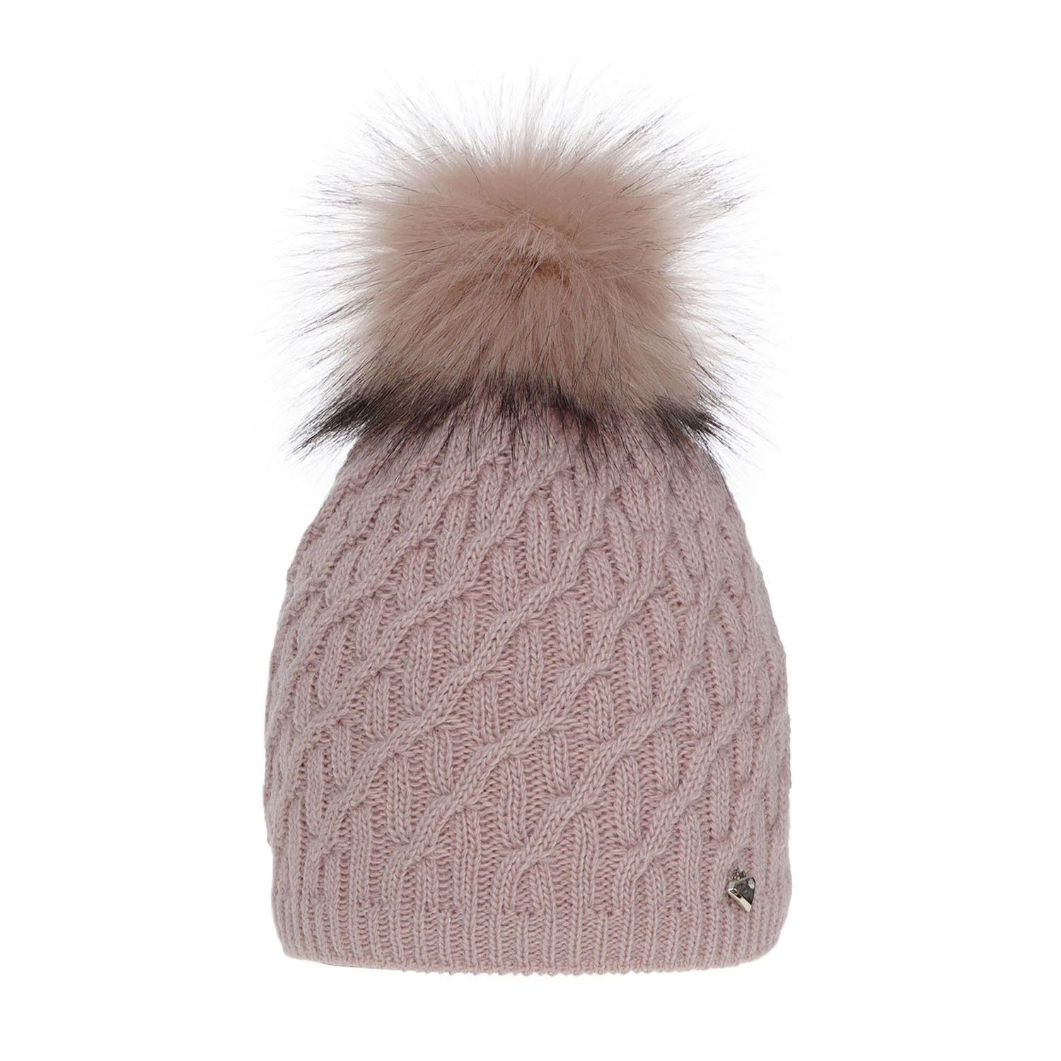 Wintermütze Damen mit Bommel Rosa Kaskada