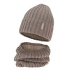 Winterset Jungen: Mütze und Schlauchschal, Winter, beige, mit Merinowolle, Fleecefutter, Banasko