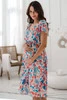 Lovely Dress Midi-Umstands- und Stillkleid, kurze Ärmel, helles Paisley