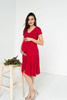 Mommy Chic Umstands- und Stillkleid, purpurrot