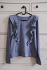  Milky Waves Stillbluse mit langen Ärmeln, dunkelblau