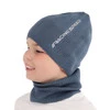 Herbst und Frühlingsset Jungen: Mütze und Schlauchschal, mit Baumwolle, Blau Kolorado