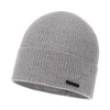 Herrenmütze Frühling, Herbst Grau 100% Merinowolle Fleur