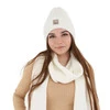 Schlauchschal Damen Merinowolle Weiß Loretta