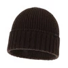 Wintermütze Herren Braun 100% extrafeine Merinowolle nahtlos Bruner