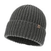 Wintermütze Herren 100% extrafeine Merinowolle Grau Berno