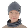 Herbst und Frühlingsset Jungen: Mütze und Schlauchschal Grün Hobart
