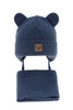 Winterset für Jungen: Mütze und Schal in Blau Anthony