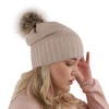 Wintermütze Damen aus Merinowolle in Cremefarbe Malga