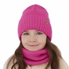 Winterset Mädchen: Mütze und Schlauchschal 100% extrafeine Merinowolle Rosa Nelita