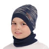 Herbst und Frühlingsset Jungen: Mütze und Schlauchschal, mit Baumwolle, Navy Blau Carter