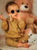  Natürliches Waffel-Baby-Sweatshirt – Kamel