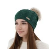 Wintermütze Damen aus Merinowolle in Grün Bafi