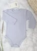 Baby-Body mit langen Ärmeln – Farbe Grau