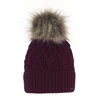 Wintermütze Damen mit Bommel Burgunder Deva