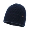 Wintermütze Herren, granatowa, mit Merinowolle, Korins