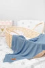 Babydecke Durchbrochene Bambus blau - Sensillo