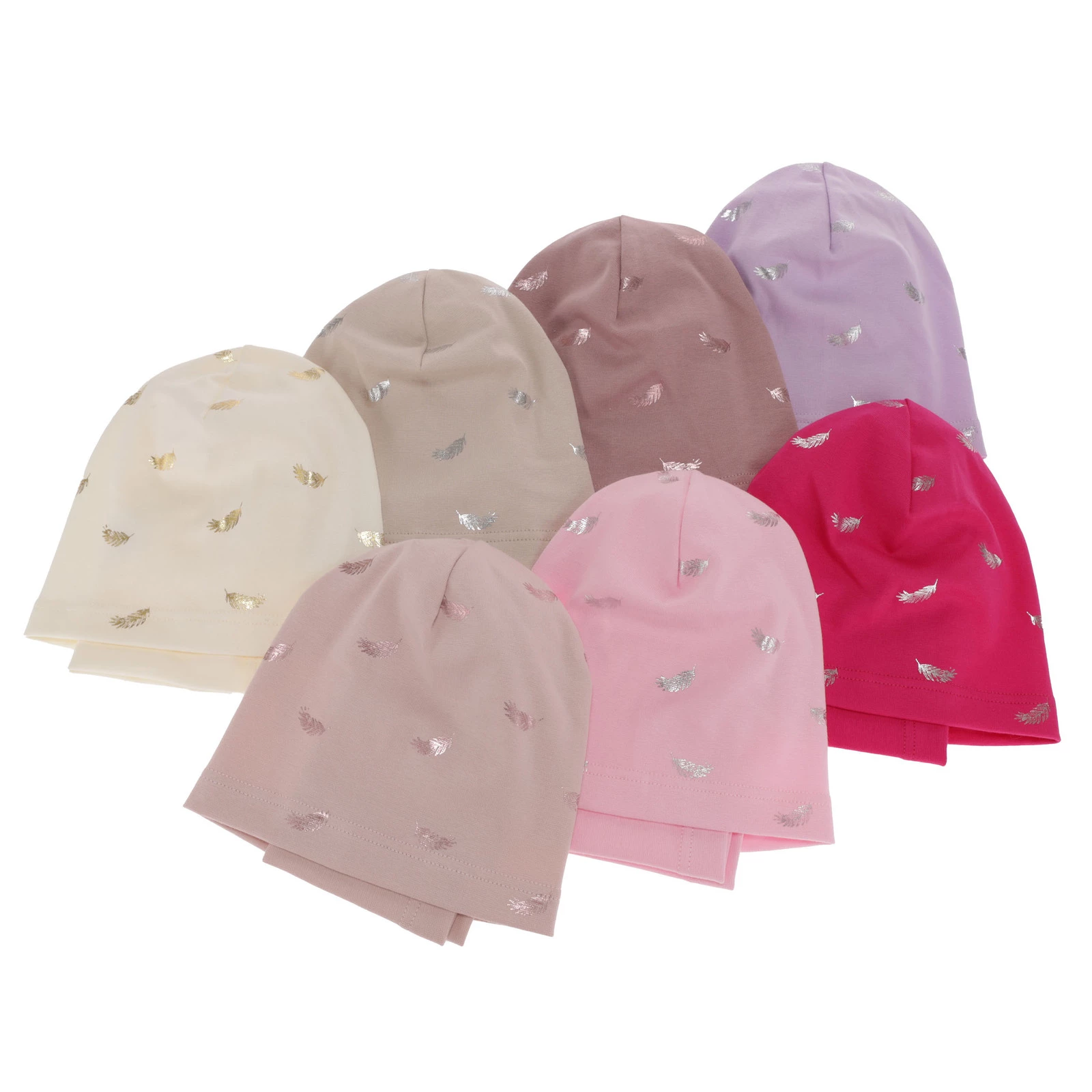 Herbst und Frühlingsset Mädchen baumwolle: Mütze und Schlauchschal Violett Florena