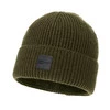Wintermütze Herren, khaki, 100% Merinowolle, Iron