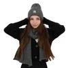 Schlauchschal Damen Merinowolle Grau Loretta