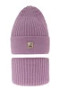 Winterset Mädchen: Mütze und Schlauchschal in Violett Georgina