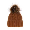 Wintermütze Damen mit Bommel Braun Euforia
