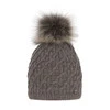 Wintermütze Damen mit Bommel Braun Kaskada