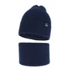 Herbst und Frühlingsset Jungen: Mütze und Schlauchschal, mit Baumwolle, Navy Blau Ottavio