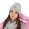 Wintermütze Damen aus Merinowolle Grau Benedetta