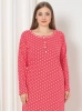 DR Plus Size Umstandsshirt Polka Dots – Himbeere